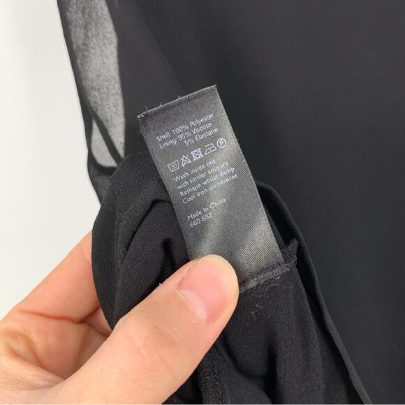 JOHN LEWIS Sleeveless Sheer Overlay Top Black 14 (L) - Picture 5 of 6